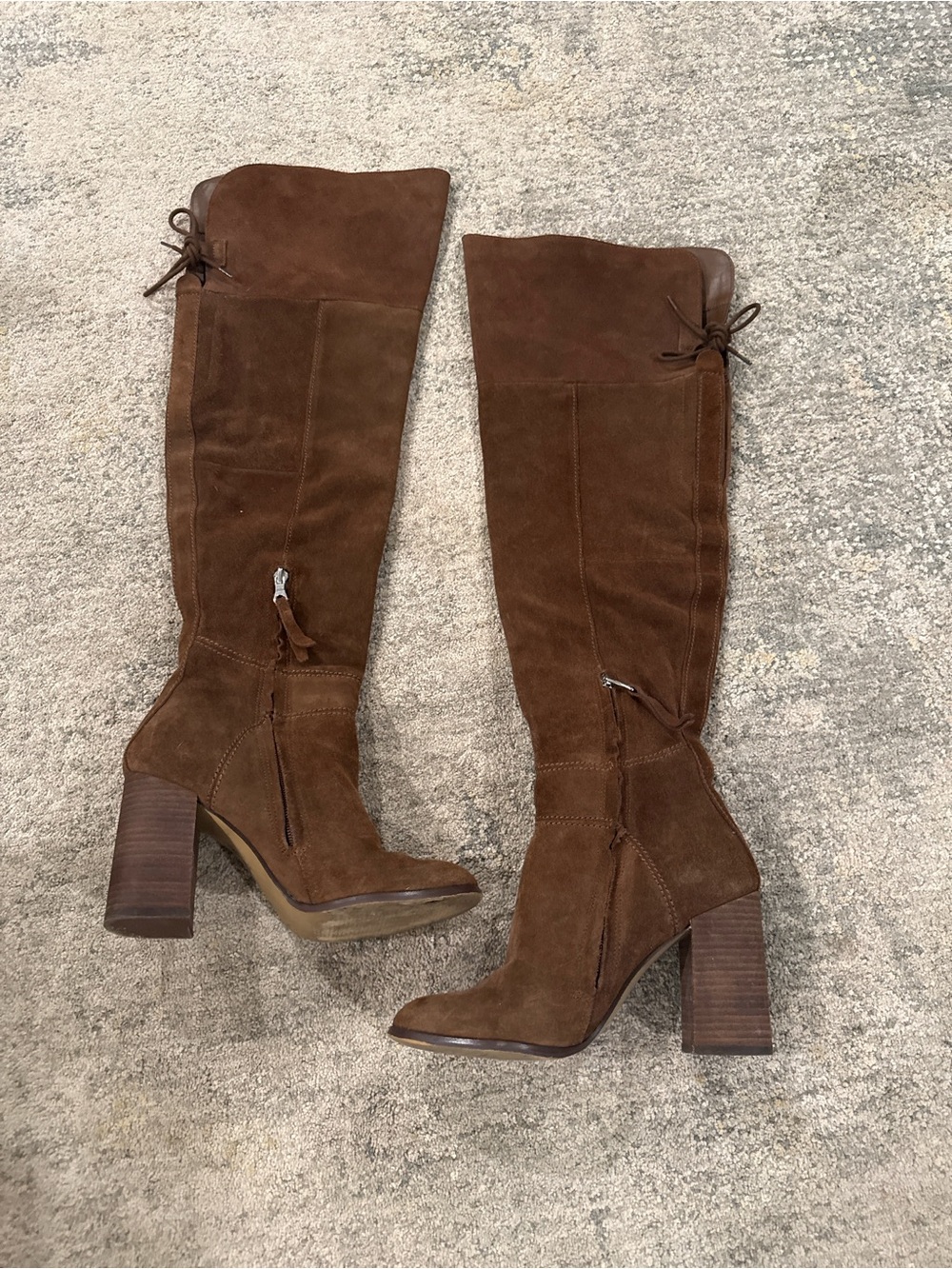 Steve Madden Brown Suede Over-The-Knee Block Heel Boots
